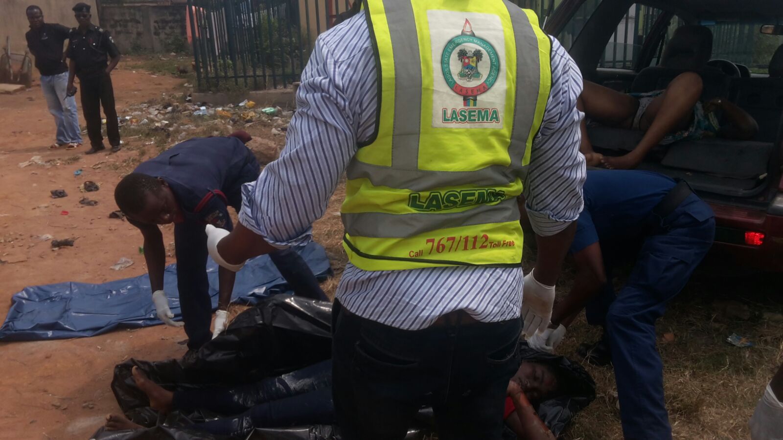 Victim of the boat mishap at Badore, Lagos on Saturday.