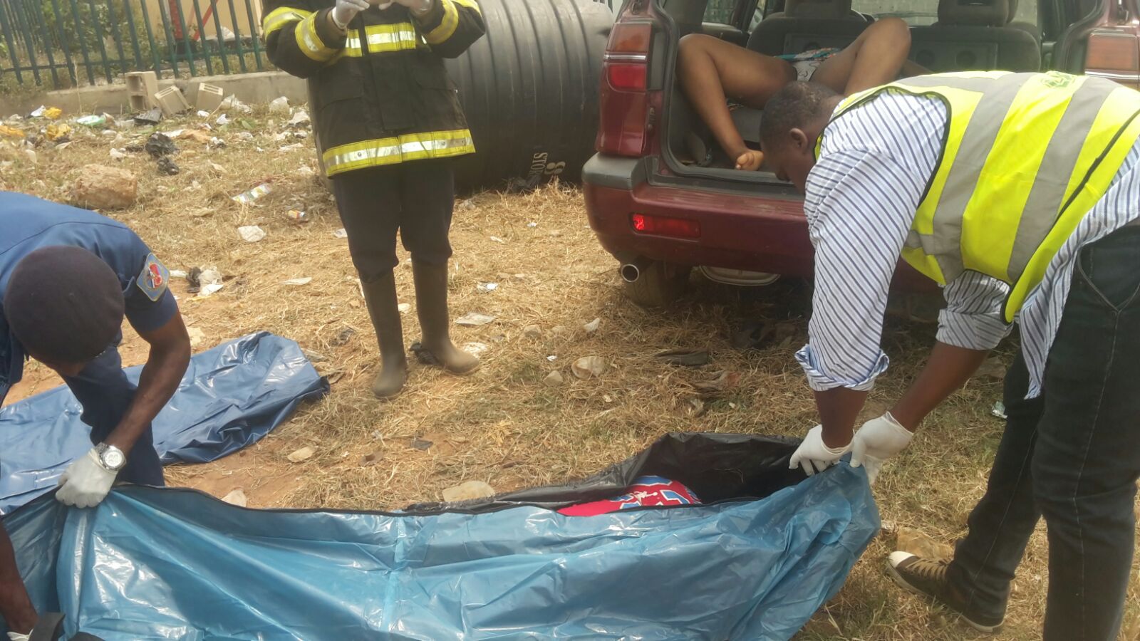 Victim of the boat mishap at Badore, Lagos on Saturday.