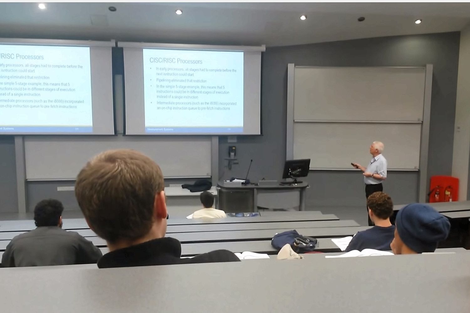 Weekday job ... Prof Goddard teaching students