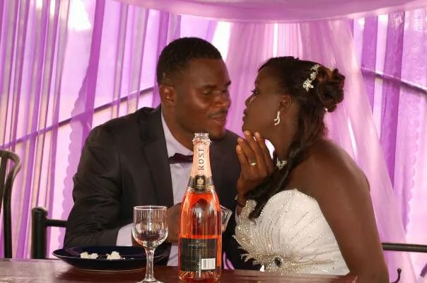 Pastor Omasan Mabiaku and wife Princess Oritsema Ekwejunor on their wedding day