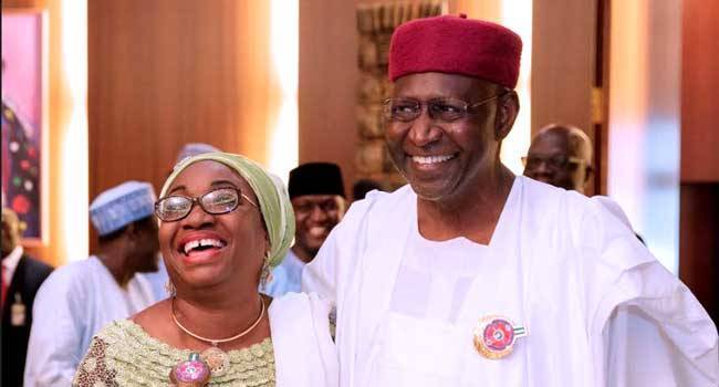 Winifred Oyo-Ita and Malam Abba Kyari