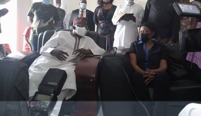 Bola Ahmed Tinubu and Joe Okei-Odumakin