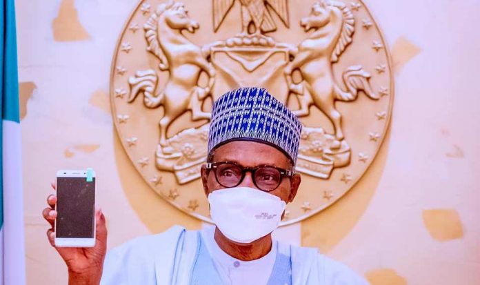Buhari and made in nigeria phone