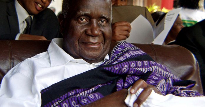 FILE PHOTO: Zambia's former president Kenneth Kaunda attends 40th anniversary of independence in Lusaka.