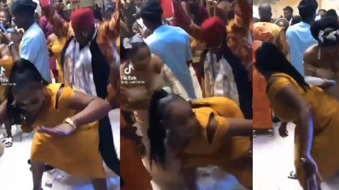 Bride pushes Bridesmaid Rocking Her Husband Away At Wedding Reception