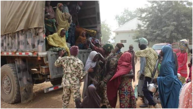 Over 104 ISWAP fighters, family members surrender in Borno [PHOTOS]