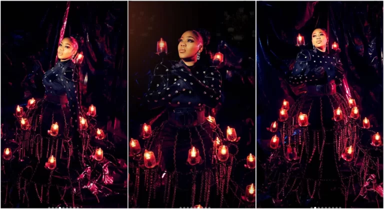 Toyin Lawani Stuns in Chandelier Dress For Her 40th Birthday