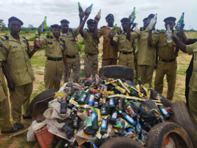 Hisbah burns over 5,550 bottles of alcohol worth N3.2million.